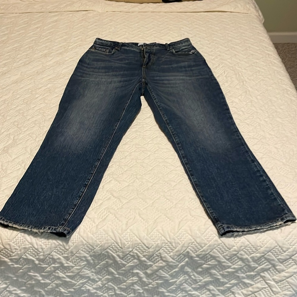 Loft high rise straight crop